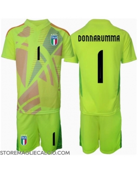 Italia Gianluigi Donnarumma #1 Portiere Maglia Gara Casa Repliche Europei 2024 Bambino